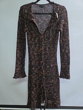 BCBGMAXAZRIA Cardigan Sweater Size Small Brown Marl Knit New Without Tags NWOT